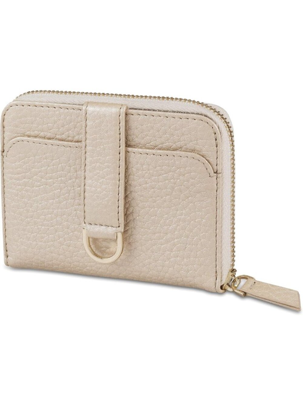 Stylish Leather Small Zip Around Wallet for Women, RFID Protection, Compact